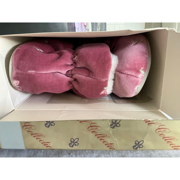 NOS DEARFOAMS Cushion Comfort 80’s BOOTS MaUvE Embroidered velvet 8-9 - Picture 6 of 9